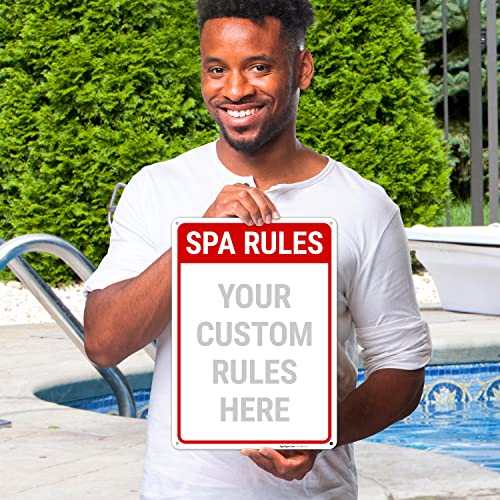 Señal personalizada para piscina y spa 10x14 pulgadas miniatura 2