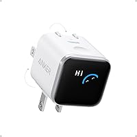 Vista 8 de Anker Anker Nano - Cargador de pantalla inteligente, cargador USB C de carga rápida de 45 W con enchufe plegable de 180°, reconocimiento