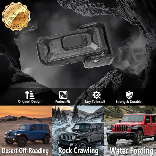 Image of Locking Hood Latch with Keys, Jeep Hood Latch Compatible with 2018-2026 Jeep Wrangler JL JLU Jeep Gladiator JT, Anti-Theft Hood Lock Catch Latch Accessories, Dust & Water Resistant, 1 Pair(Not for JK)