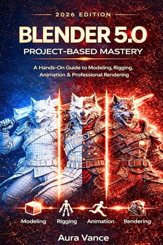 Blender 5.0 Project-Based Mastery (2026 Edition): A Hands-On Guide to Modeling, Rigging, Animation & Professional Rendering