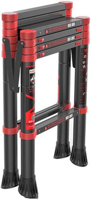 折りたたみはしご ワイドペダルダブルアームレスト家庭用多機能屋内ポータブル肥厚アルミニウム合金伸縮リフト 家庭用ステップラダー (色