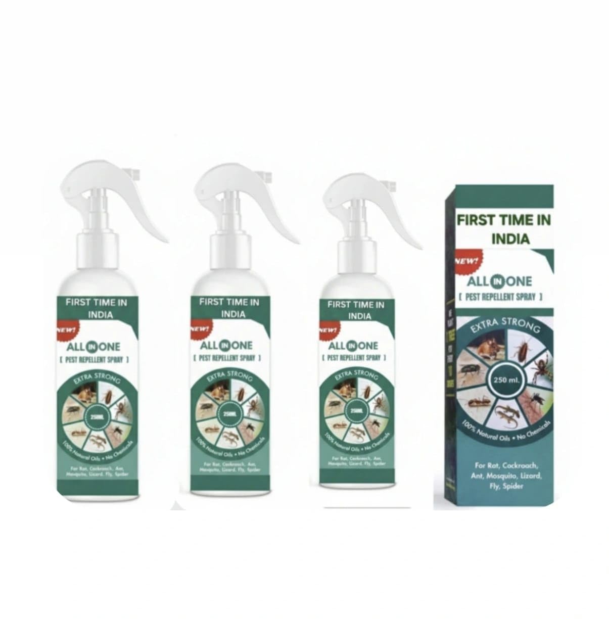All-in-One Pest Repellent Spray | Powerful Pest Control Spray & Insect Repellent | Effective Against Bed Bugs, Ants, Cockroaches, Lizards, Bed Bugs & Spiders | Safe for Home & Office (3, 600)-image-4
