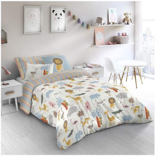 COTTON ARTean Funda Nordica Infantil/Juvenil Reversible SALBURUA Cama 