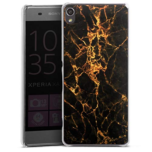 DeinDesign Coque Compatible avec Sony Xperia XA Étui Housse Paillettes Look Marbre Or