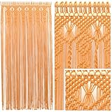 Cortinas de macramé bohemias, cortina de puerta