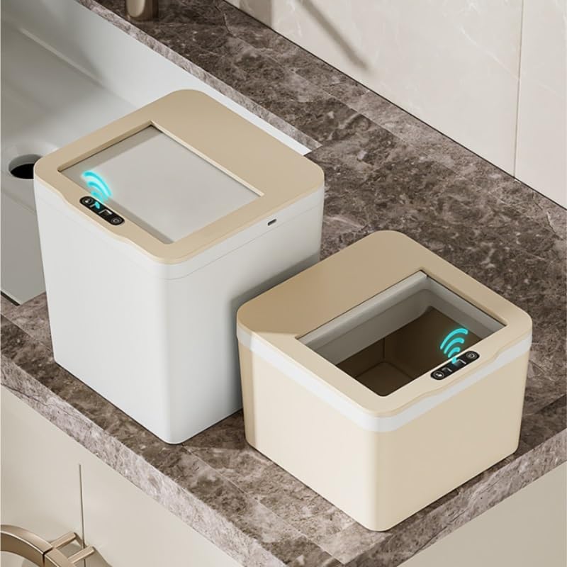 Desktop Intelligent Sensing ABS Garbage Bin Car Mounted Wall Storage Box Office Bathroom Tissue
