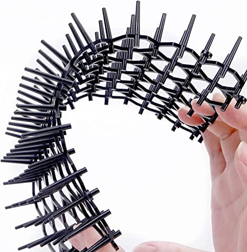 12pcs Cat Scat Mat with Spikes Prickle Strip Dig Stopper, 15.5cm*20 cm Scat Mats, Anti Cat Indoor Cat Deterrent Outdoor Mat for Garden