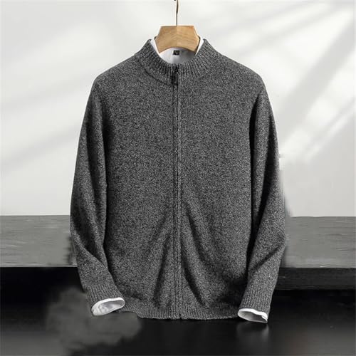 Mens Cardigan Sweater Thicken Casual Loose Warm Long Sleeve Mock Neck Sweater Soft and Comfortable Sweaters for Men2