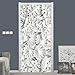 DFKJ Autocollants de Porte Auto-adhésifs 3D en Trois Dimensions Feuille Blanche plâtre Motif Papier Peint Salon Chambre décoration de la Maison Autocollants imperméables A1 95x215 cm