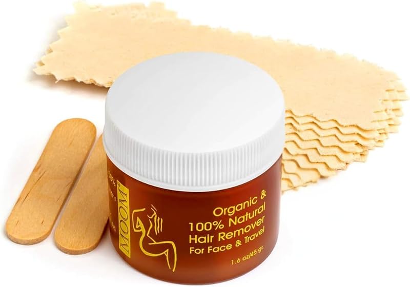 Kit de cera de açúcar facial MOOM para sobrancelhas, queixo e lábios, 45 g