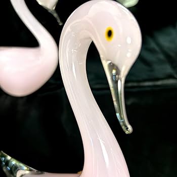 イタリー製　ガラススワン 美品 】Multi Glass ガラス細工製 スワン(白鳥) セット - メルカリ