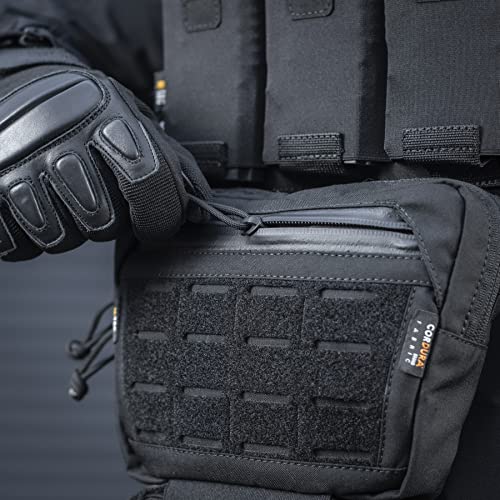 M-Tac Elite Dangler Pouch Large - Tactical Drop Down Utility Pouch With Hook & Loop Carrying - Dump Tool Pouch Carrying Kit Lower Bag (Black) #TOP3