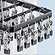 trrcylp Wäscheständer aus Metall mit 36 Clips, winddichter Haken, Faltbarer Wäscheklammer für Socken, BHS, Unterwäsche Kleiderbügel Schwarz