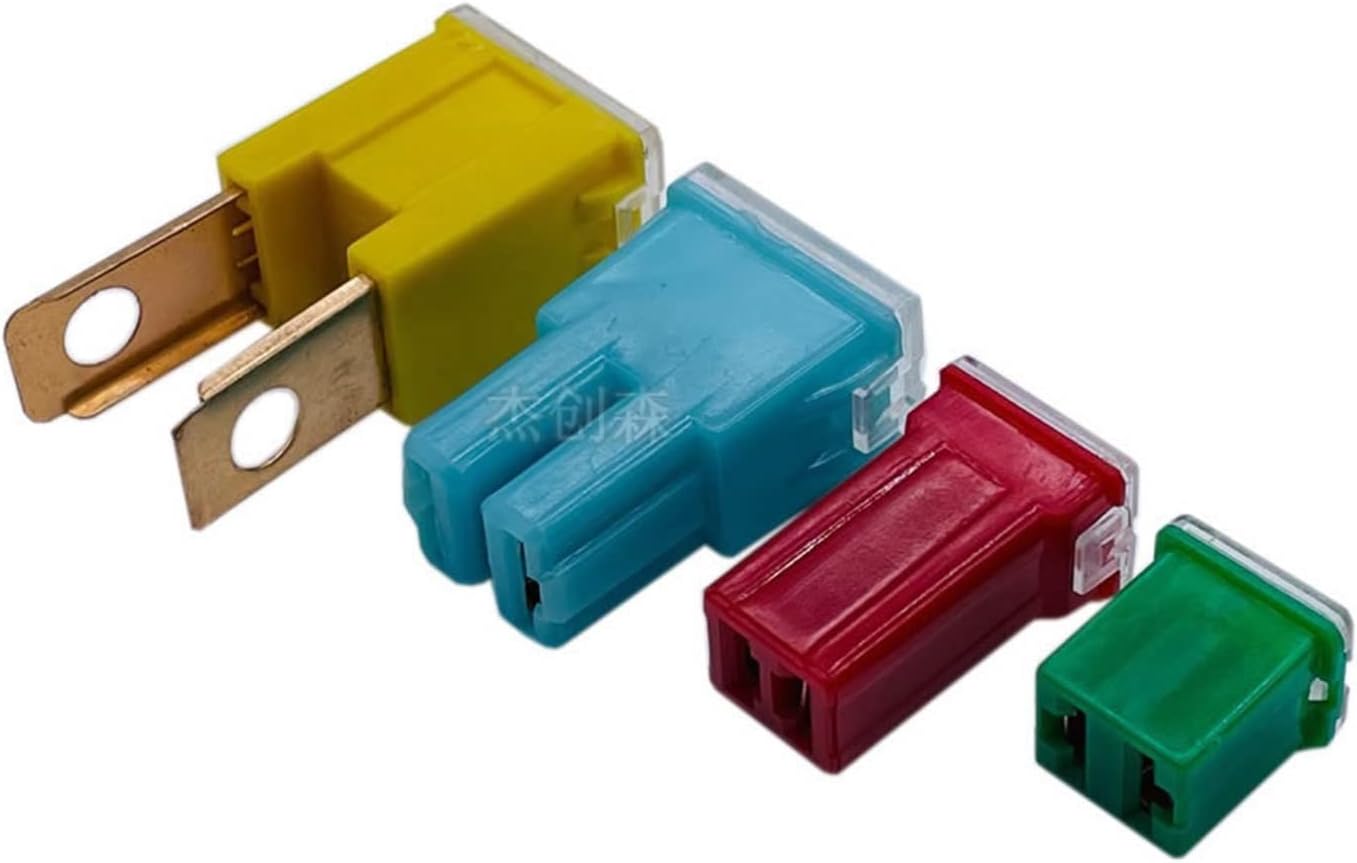 1pcs Car Fuse Box Square Fuse pin Fuse 20A 30A 40A 50A 60A 80A 100A car in-line Fuse Box(Short Feet,40A)