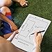 HIGHRAZON Soccer Coaches Clipboard, White Double-Sided Dry Erase Coach Clipboard, Soccer Whiteboard for Coaches, Lineup White Board with Marker for Coaches Gift
