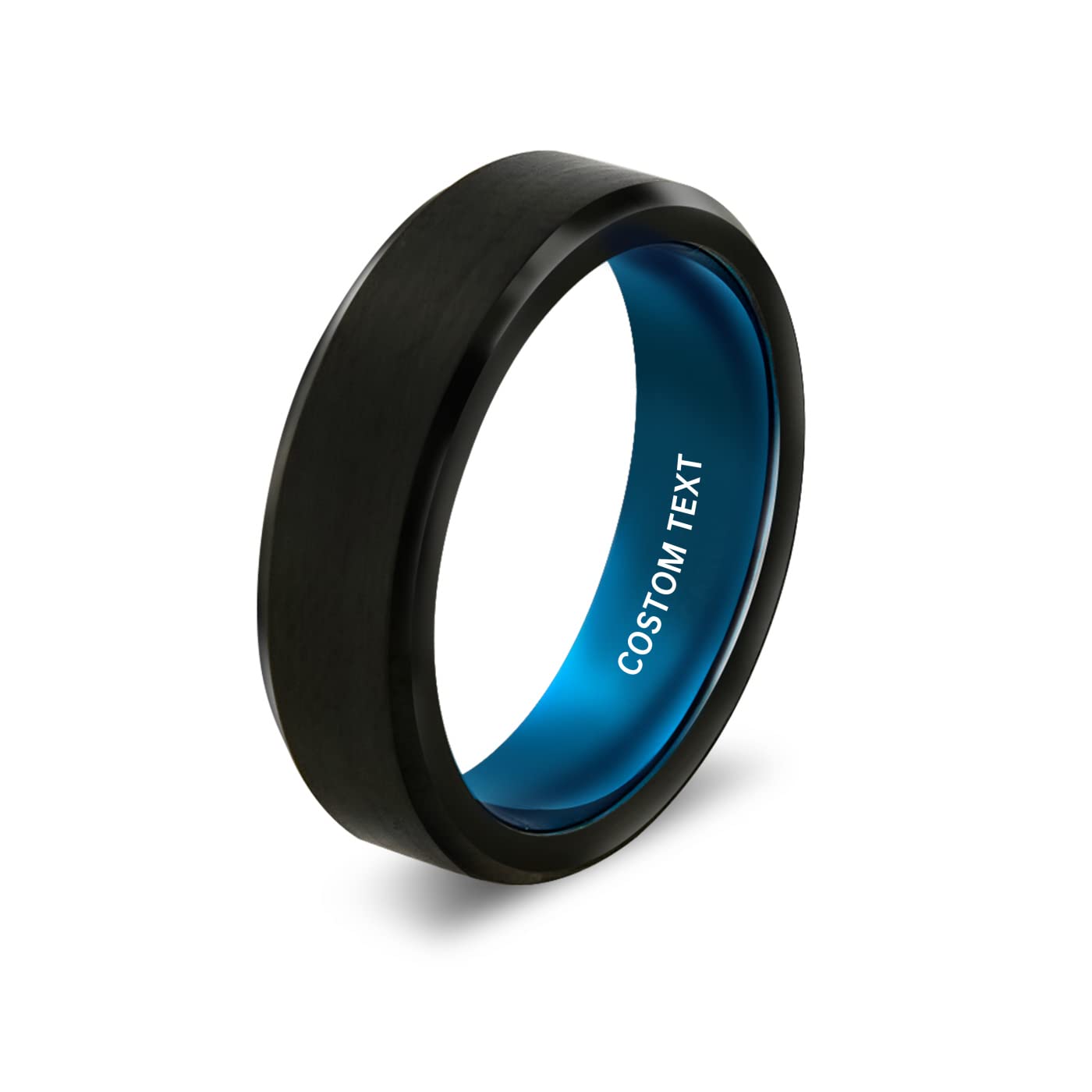 Gemart Anillos cómodos para estudiantes de tungsteno, el mejor regalo para Amiga, banda personalizada para adolescentes y niños, joyería minimalista para hombres, bandas grabadas de tungsteno