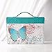 Christian Art Gifts Women's Fashion Bible Cover Grace Butterfly Ephesians 2:8, Teal Floral Faux Leather, Large