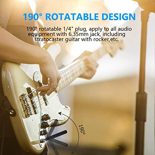 Getaria 5.8GHz Wireless Guitar System Rechargeable Audio Guitar System Wireless Digital Transmitter Receiver Set for Electric Guitar Bass (Silver Black) - Thumbnail 5