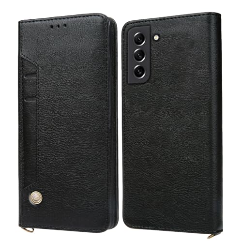 Image of ClickCase for Samsung Galaxy M42 5G Flipper Series Leather Wallet Flip Case Kick Stand with Magnetic Closure Flip Cover for Samsung Galaxy M42 5G (Black)