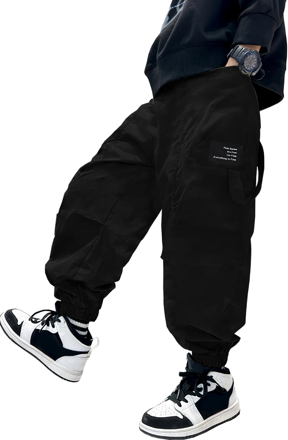 Boys Casual Cargo Pants for Kids 5-14 Years