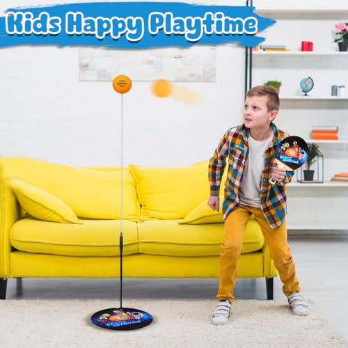 Wembley Table Tennis Trainer Toys for Kids 5 6 7 Years Age Indoor Outdoor Games for Boys Girls Adults Teenagers - BIS Approved - Astronaut, Multicolor 6 51LLm9cB1iL