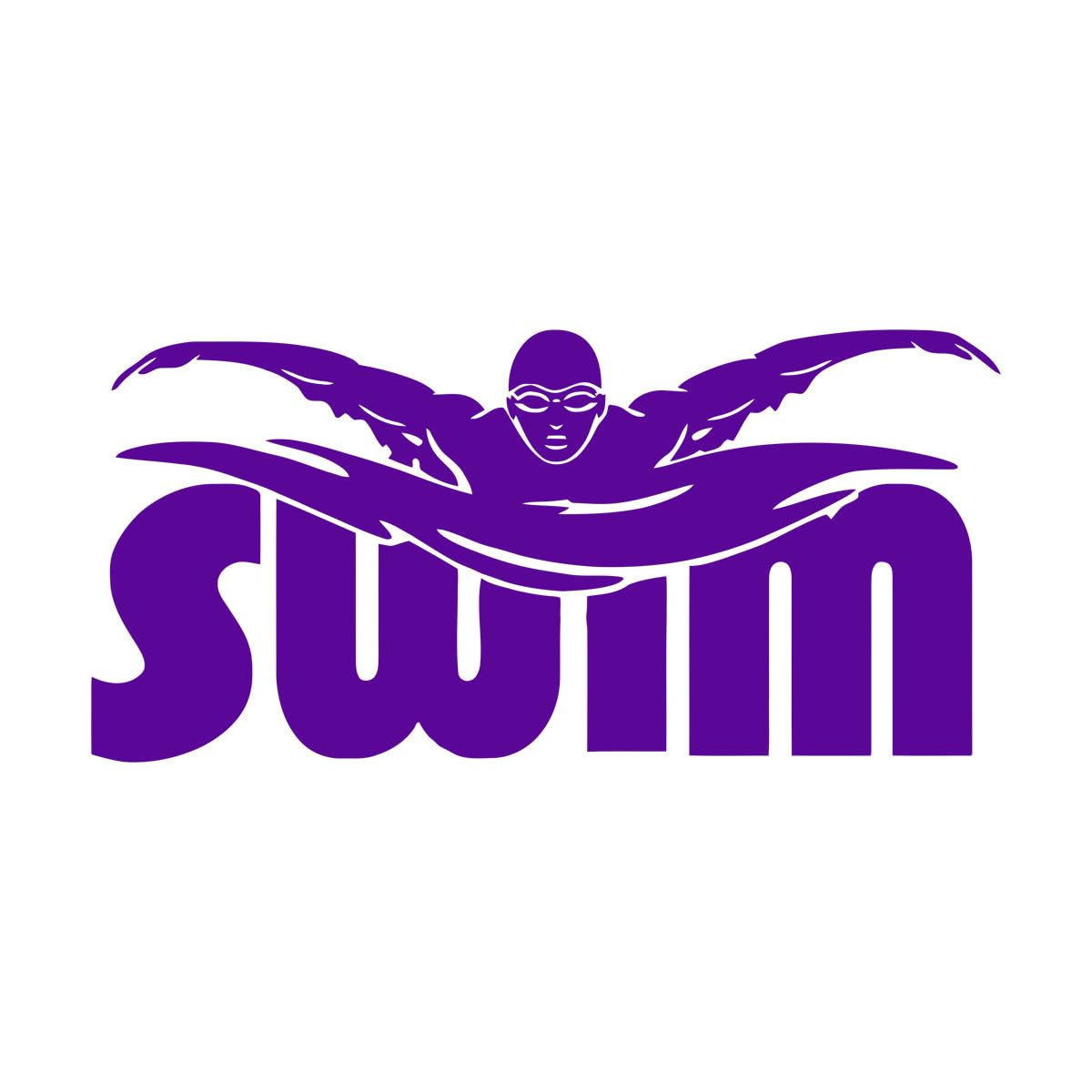 Swimming Athlete Wall Stickers Vinyl Removale Swin Sign Wall Decal Swimming Pool Decoration Swim Sports Muarls Art Small - 27x57cm โ image 1