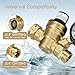 TONDA RV Water Pressure Regulator, Brass Lead-Free Adjustable Pressure Regulator with Gauge and Inlet Screen Filter for RV Camper Travel Trailer Water Hose
