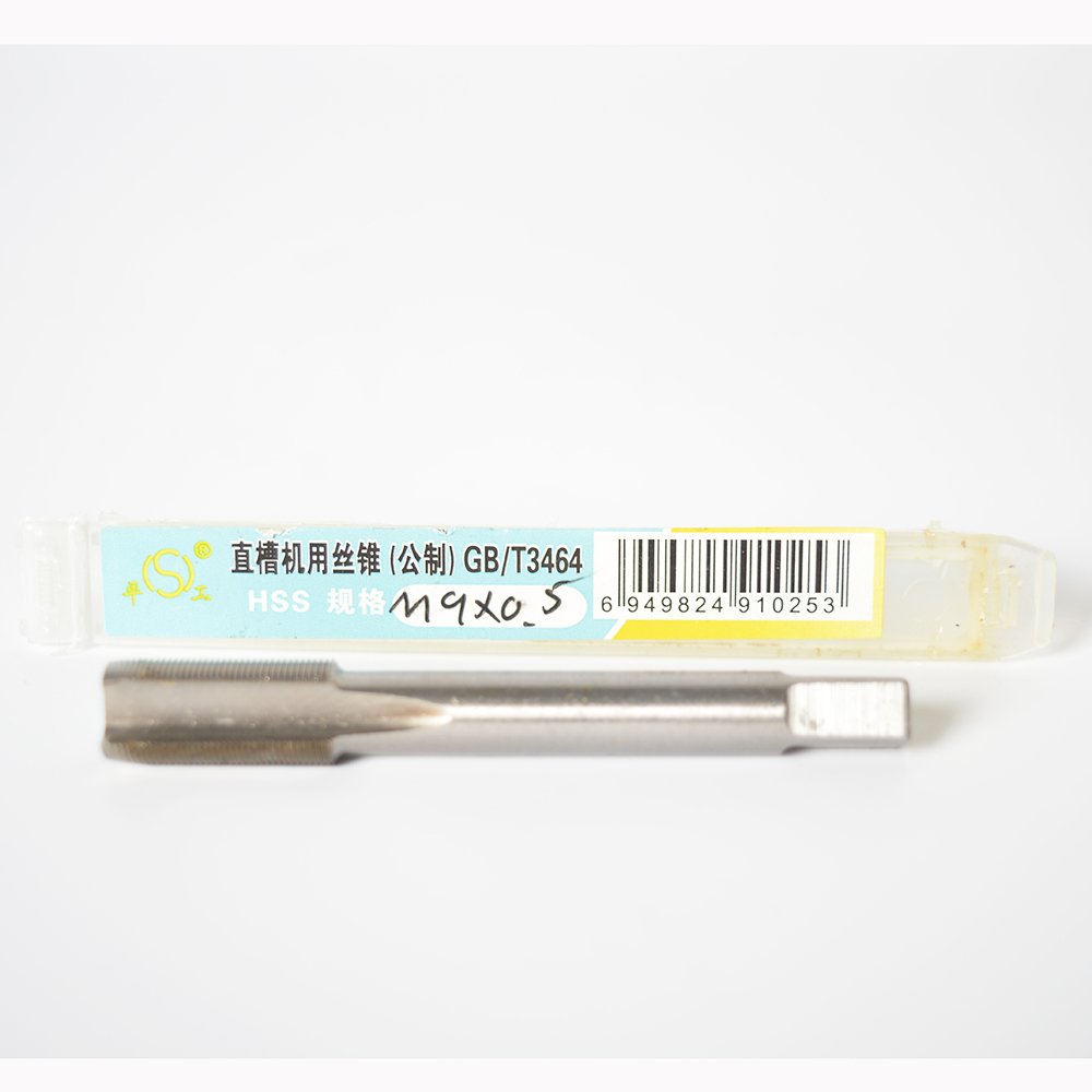 M9.5 X 0.5 Metric Thread Tap – HSS Right Hand, Straight Flute, For Through & Shallow Blind Holes