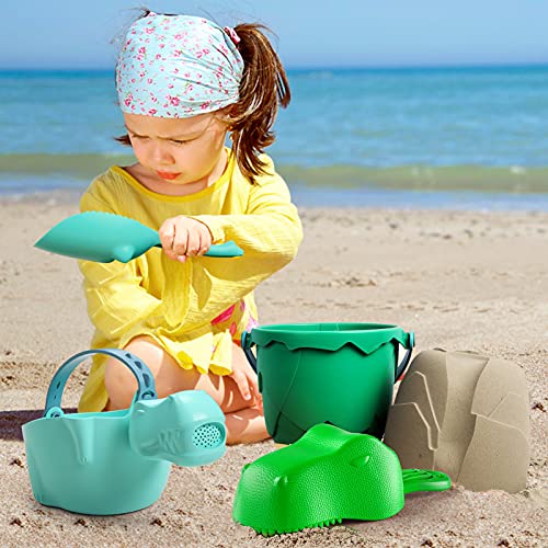 burgkidz Sand Toys Set for Kids, Toddlers Beach Toys Dinosaur Theme Series, Includes Sand Bucket Shovels Watering Can and Sand Sieve Toys for Beach - Thumbnail 6