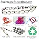 N+Nitrolube Magnetic Bracelet Women’s Health Energy Magnetic Bracelet Ideal as Pain Relief, for Arthritis & Carpal Tunnel Syndrome (18.5 cm, Silber&Gold)