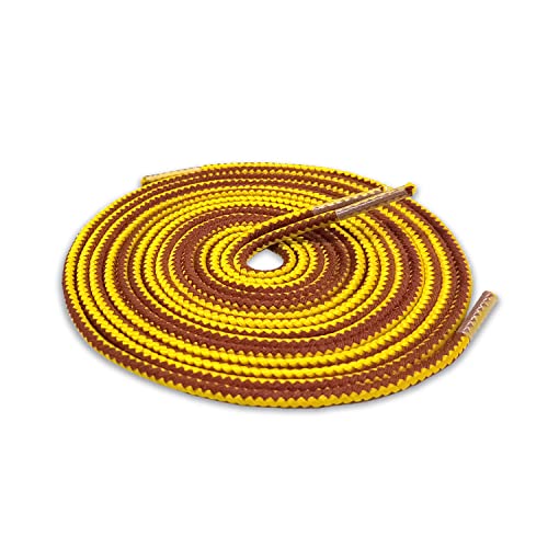 日本製 ワークシューズ用靴ひも 180cm 茶黄