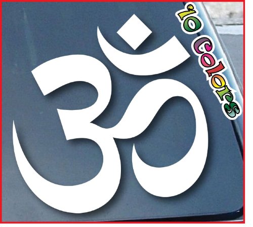 PT INDOPEMA, adesivo con simbolo indù OM, bianco