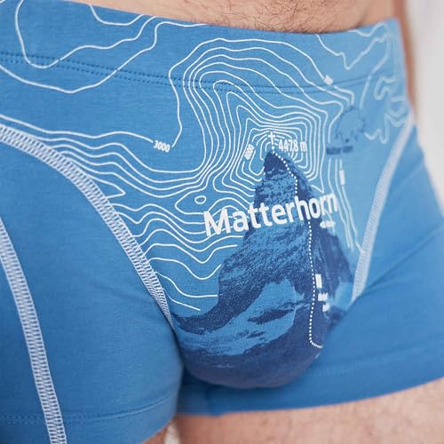 Calzoncillos bóxer de hombre en algodón orgánico con estampado alpino 5