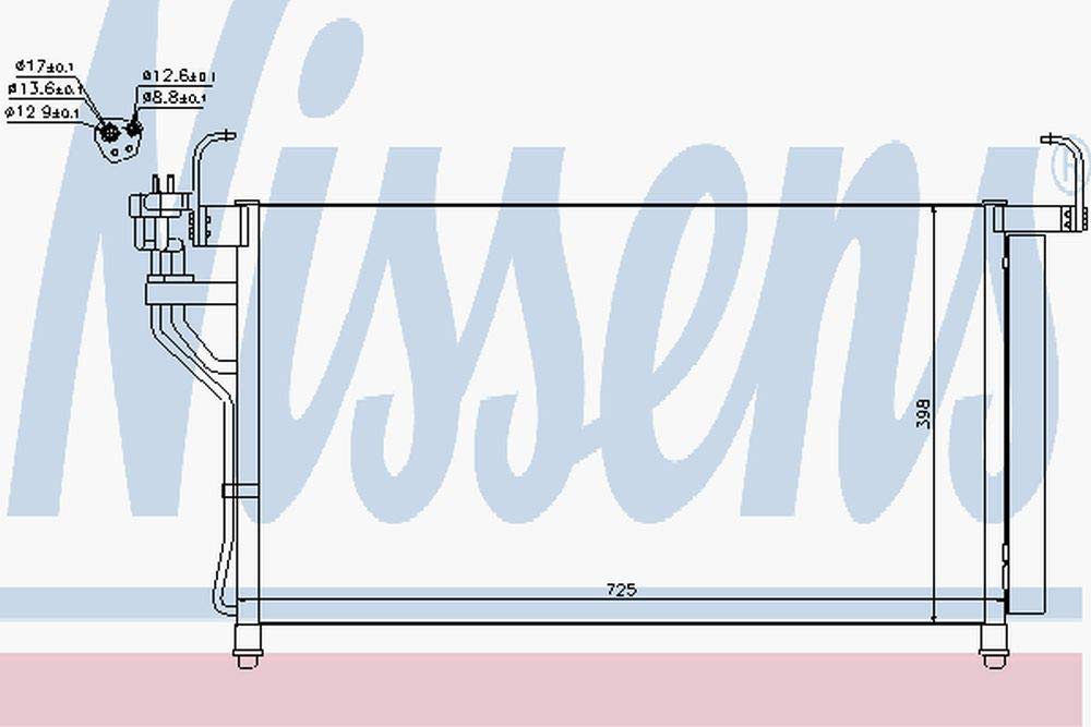 NISSENS-OE 940350 Condenser, air conditioning for HYUNDAI