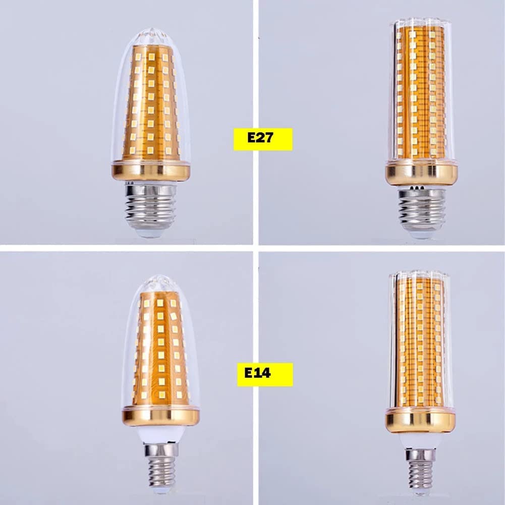 Bombilla LED tipo maíz E27 de 18 W, 1450 lm, ángulo de haz de 360°, equivalente a bombillas halógenas E27 de 100 W, lámpara LED tipo maíz con tornillo Edison, no regulable, paquete de 4, luz blanca d