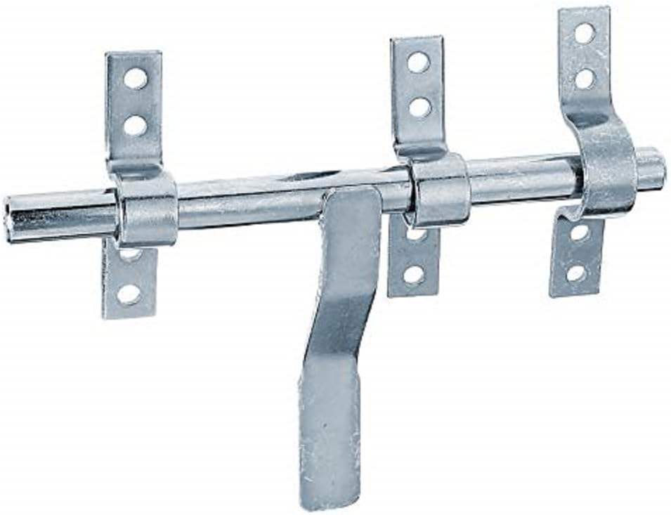 GAH-Alberts Vervelle 204501 Bolt Lock/Flat Handle and Fixed Tab/Bolt Length 190 mm/Bolt Diameter 14 mm/Blue-Galvanised