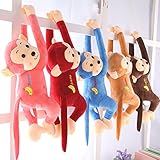 TONGMAN 5 Pack Cute Long-Armed Monkey Doll 17.8 inch Hanging Monkey Stuffed Animal Monkey Plush Toy with Ring Buckle Stuffed Animal Monkey Window Monkey Pendant Toddler Stuffed MonkeyToy Gift