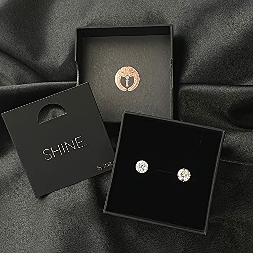 14K Gold Round Solitaire Cubic Zirconia CZ Stud Earrings in Yellow OR White 0.1-2.0 carat3