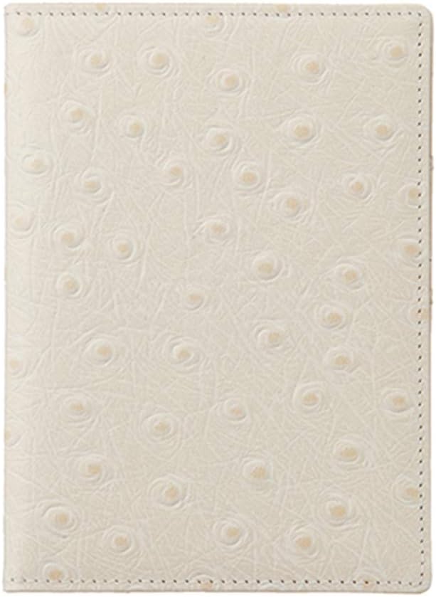 OROM PASSPORT HOLDER ostrich pattern leather travel wallet for men and women RFID blocking (brown)