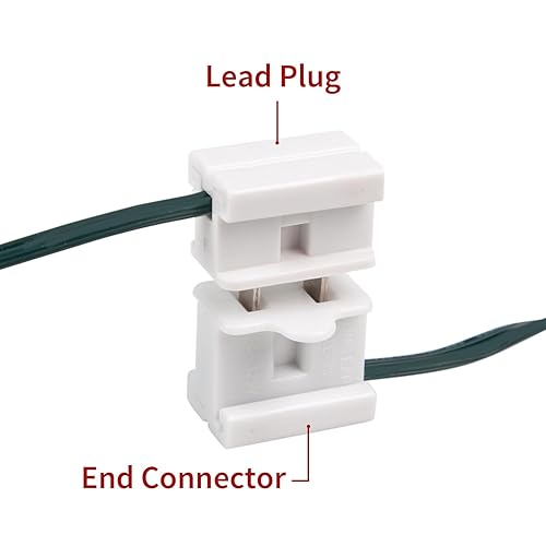 Miniatura 7 de Juego de enchufes deslizantes blancos de iluminación navideña, macho y hembra, enchufe de vampiro, enchufes Gilbert, tapones de cremallera, 20