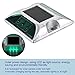 Dioche 2 Pcs Solar Power Ground Marker Lights/Waterproof Outdoor Driveway Road Stud Lamp 6 LED/Road Stud Pathway Marker Light