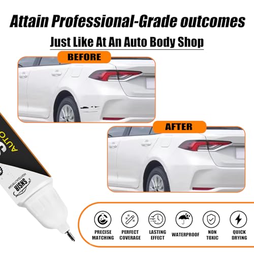 Image of Car Touch up Paint(040 Super White /Ice Cap) Compatible with Toyota, Car Paint Pen Scratch Repair Two-In-One Touch Up Paint, Premium Car Scratch Remover for Deep Scratches