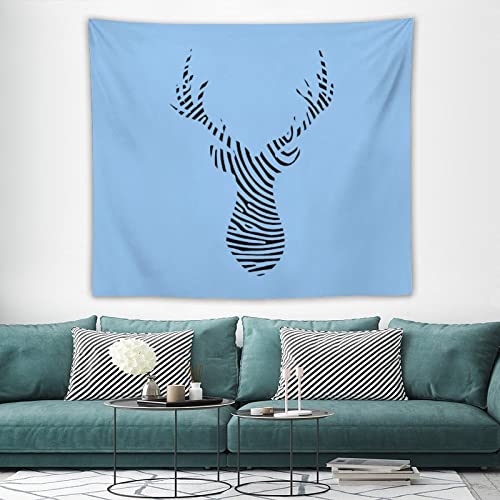 Deer Head Finger Print Tapestry For Bedroom Aesthetic Wall Hangings Blankets #TOP2