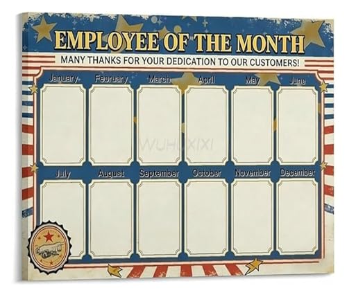 Office Motivation Wall Art Top Performer Showcase Canvas Poster for Workplace Appreciation and Home Decor(Framed,16x24inch(40x60