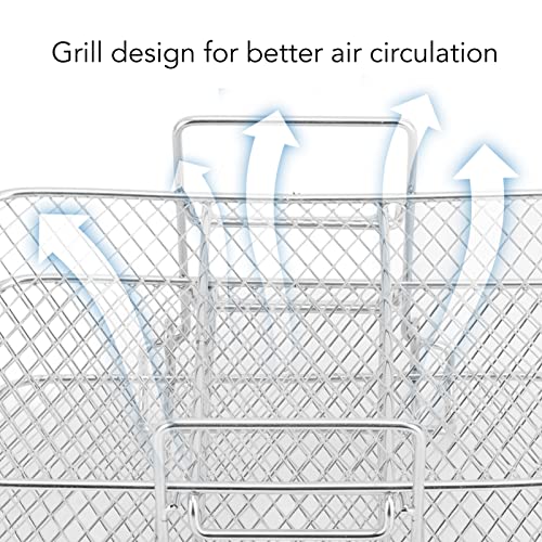 Fritteusenständer, Stapelbarer Grillrost aus Edelstahl, 3-stufiger Backständer, Luftfritteusen-Kochzubehörset Für zu Hause – Bild 5
