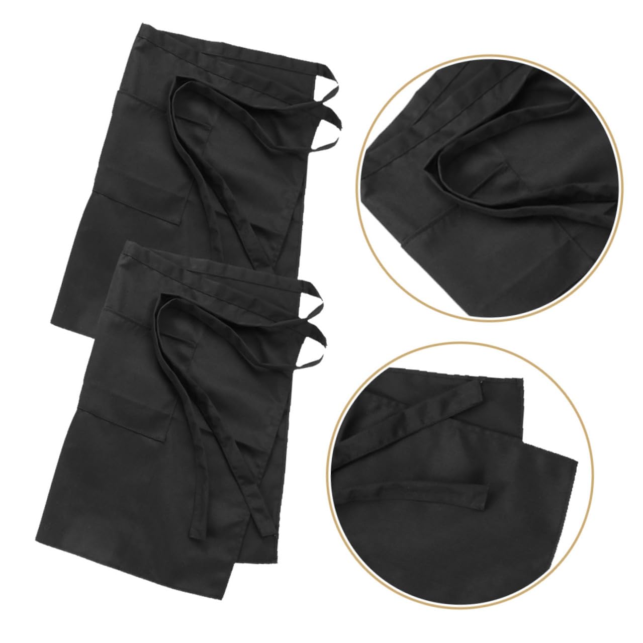 6 Delantales Cortos de Media Cintura para Cocina y Barbacoa con Amplios Bolsillos Tela Resistente al Calor Poliéster y Algodón Diseño Unisex para Hombre y Mujer Fácil Limpieza