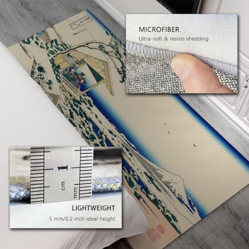 Carpette antidérapante lavable ukiyo-e résistant aux taches - 6