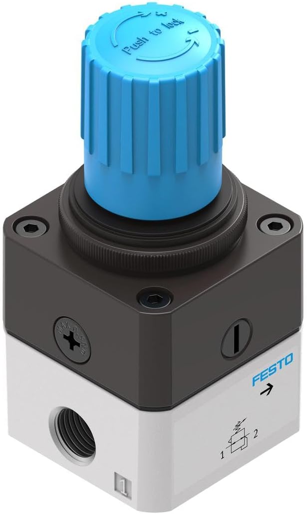 LRP-1/4-2,5 0.05-2.5 BAR, G1/4, Gauge Sold Separate, Precision Pressure Regulator, Rotary KNOB with Lock