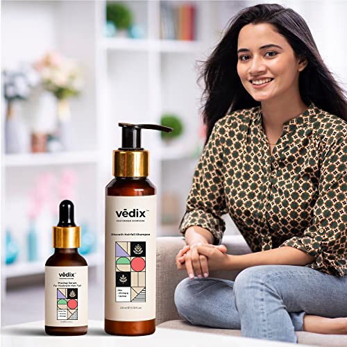 Image of Vedix Vikleda Shampoo & Vithan Hair Growth Serum Combo For Women & Men | For Dry Hair & Hair Growth | 100ml + 40 ml