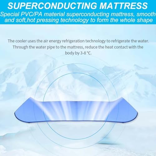 Electric Cooling Mattress Pad - Adjustable 4 Speeds, Temperature Control, Timer & Water Return Device - Ideal for Hot Sleepers - Single Size Bed Comfort